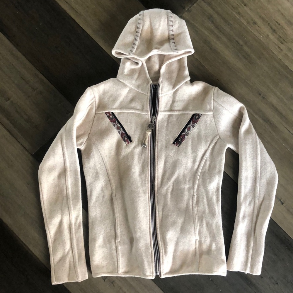 full zip hooded wool Sweater